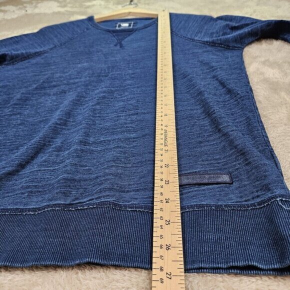 G-Star Raw Denim Long Sleeve Pullover Sweatshirt Logo Blue Shirt Men's Size L - Picture 4 of 10